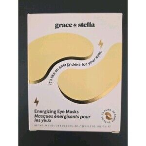 Grace & Stella Energizing Eye Masks 24 Pairs W/ Sea Moss Hyaluronic Acid 08/2027